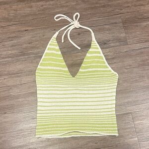 Emory Park Lime and White Striped Camisole